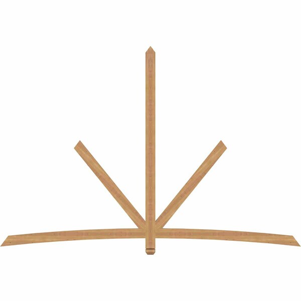 Ekena Millwork Alberta Timber Gable Bracket, Western Red Cedar, 108"W x 72"H x 1 1/2"D x 3 1/2"F, 16/12 Pitch GBW108X72X0204ALB00SWR - main